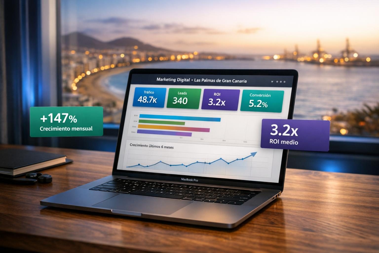 Agencia de marketing digital en Las Palmas de Gran Canaria — Dashboard multicanal