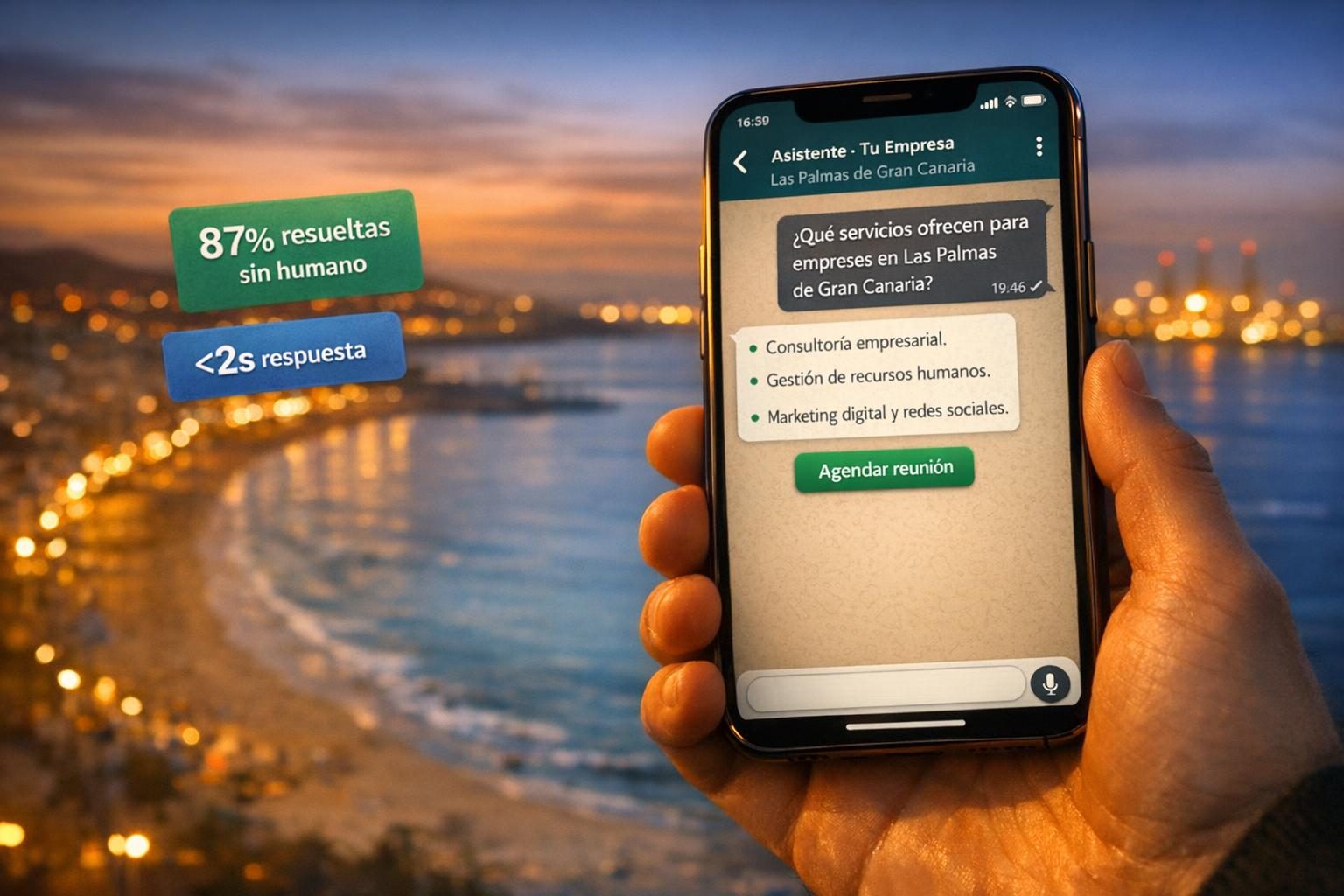 Chatbots IA en Las Palmas de Gran Canaria — Chatbots con IA para Empresas en Las Palmas de Gran Canaria — Atención 24/7