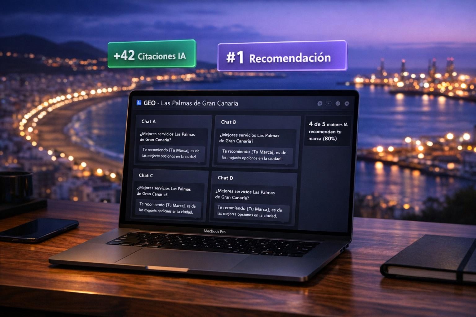 GEO en Las Palmas de Gran Canaria — GEO en Las Palmas de Gran Canaria — Posicionamiento en ChatGPT, Gemini y Copilot